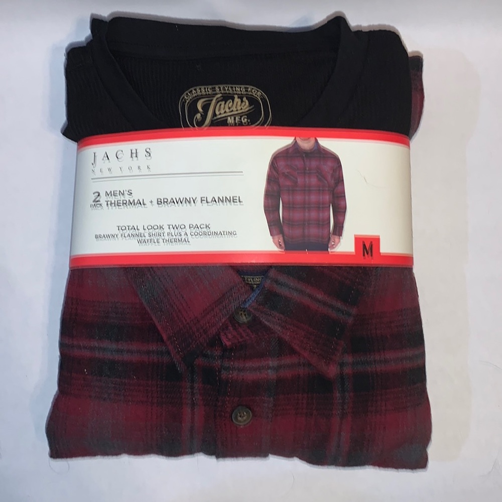 NEW two pack Men’s Thermal and heavy Flannel